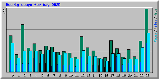 Hourly usage for May 2025