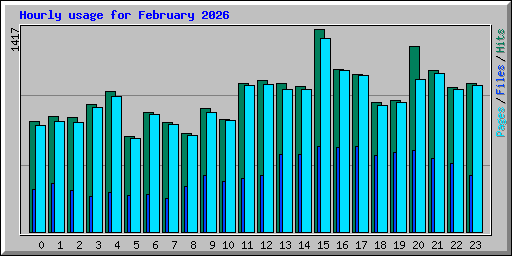 Hourly usage for February 2026